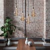 Modern Rose Gold Ceiling Pendant Light With Brown Twisted Flex And ES E27 Lampholder