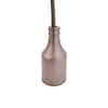 Modern Oxide Grey Ceiling Pendant Light With Brown Twisted Flex And ES E27 Lampholder