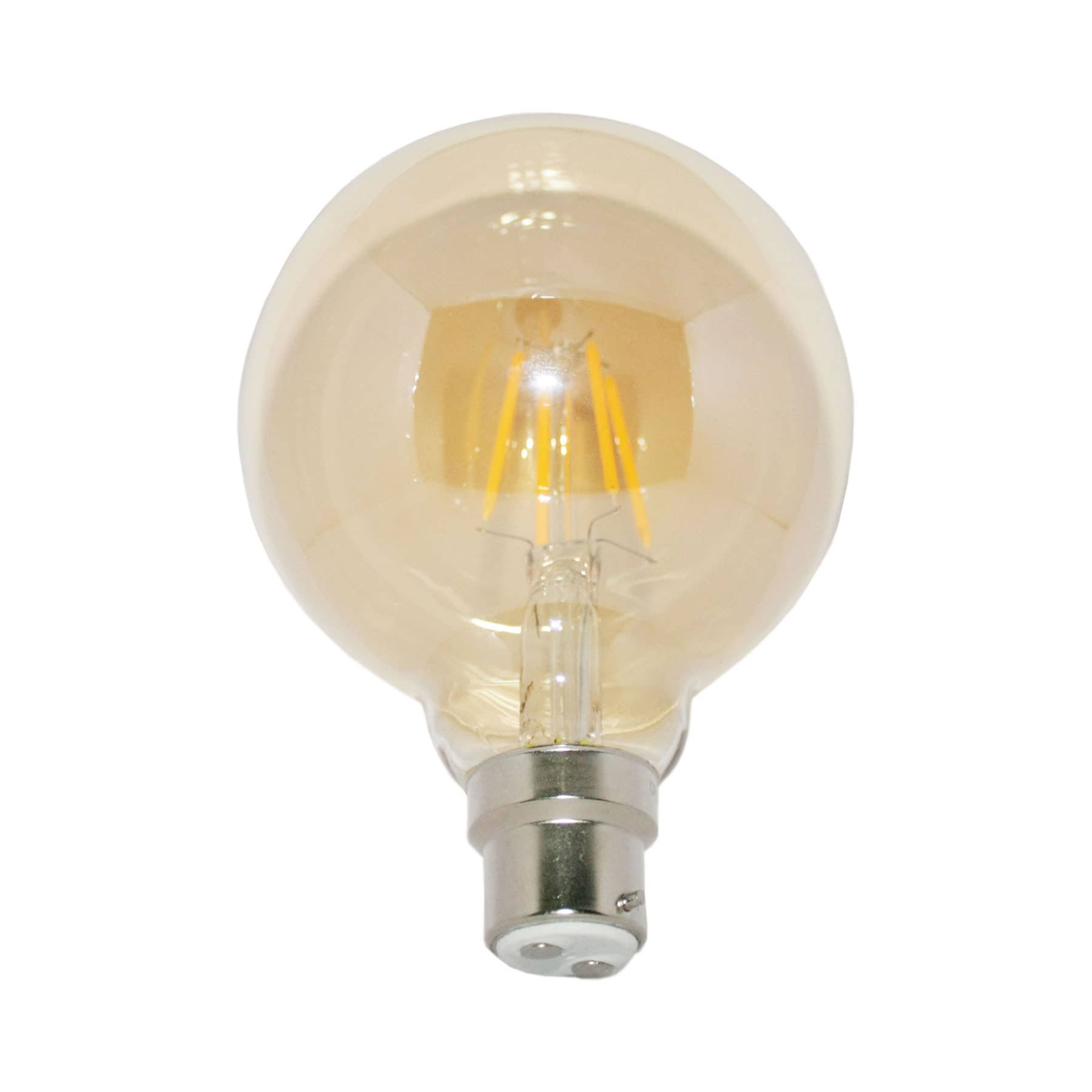 5watt G95 Globe Led Bc B22 Bayonet Cap Very Warm White Gold Finish Equivalent To 60watt Dimmable 0803